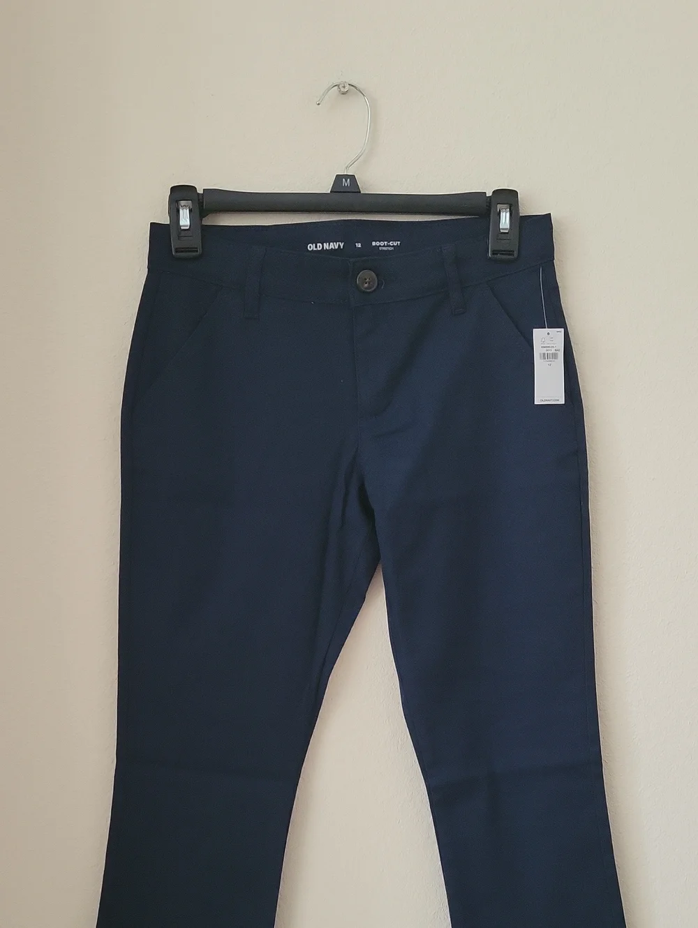 Old Navy Girl's Boot Cut School Uniform Pants, Navy, 12, NWT